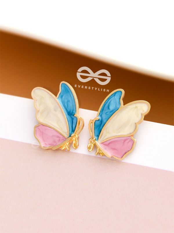 The Bewitching Butterflies - Statement Enamelled Studs