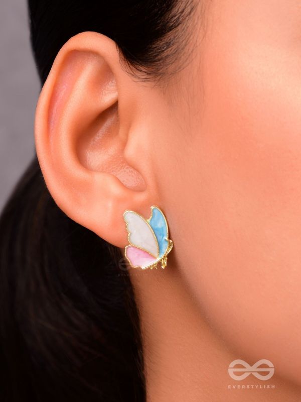 The Bewitching Butterflies - Statement Enamelled Studs