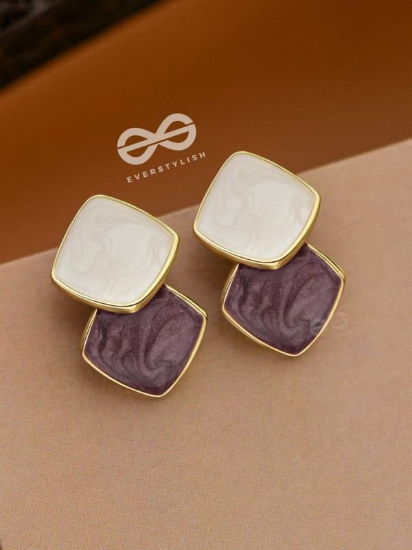 A Classy Delight - Statement Enamelled Earrings