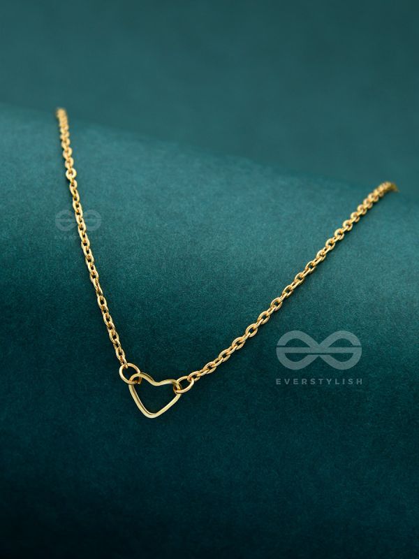 The Little Dainty Heart - Golden Neckpiece With Anti-Tarnish Coating