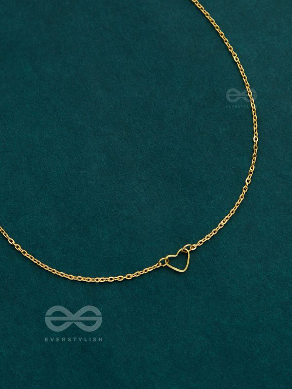 The Little Dainty Heart - Golden Neckpiece With Anti-Tarnish Coating