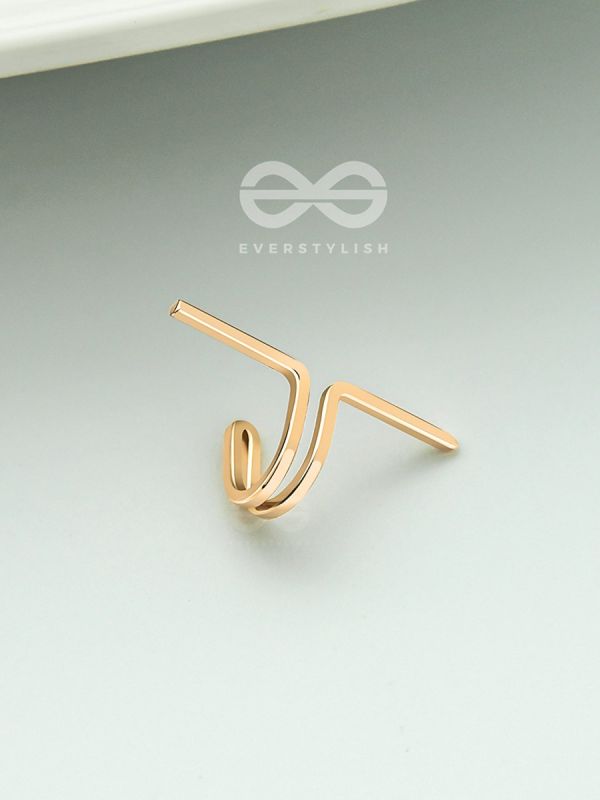 Hooked on Charm- Golden Adjustable Earcuff (One Ear)