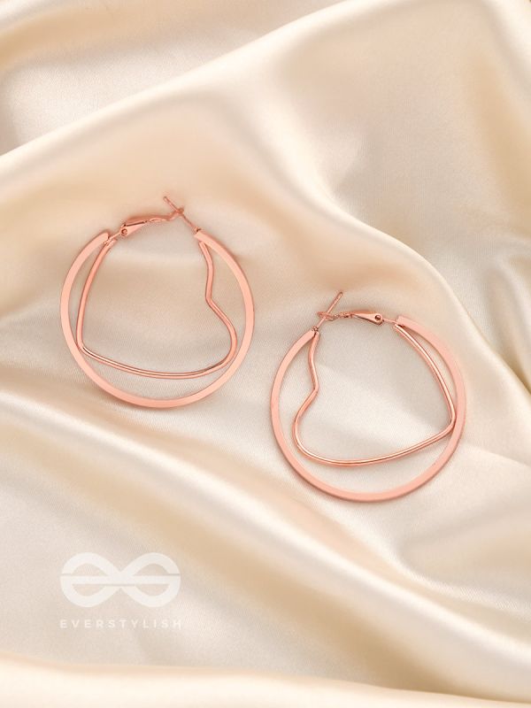 Stuck in a Love-Loop - Rose-Gold Hoop earrings 