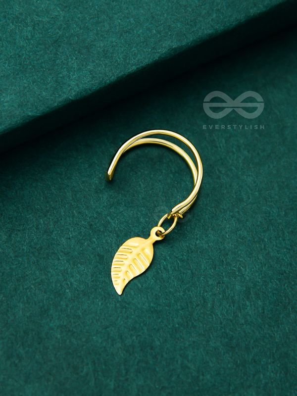The Last Leaf - Golden Casual Earcuff (One Ear)