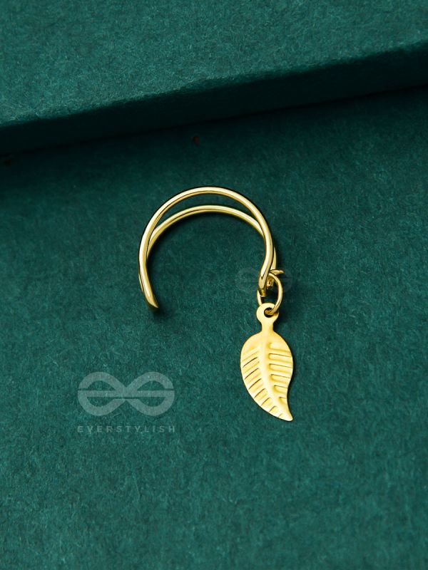 The Last Leaf - Golden Casual Earcuff (One Ear)