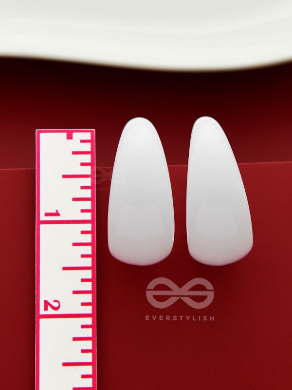 Effortlessly Classy - Statement Hoops (White)