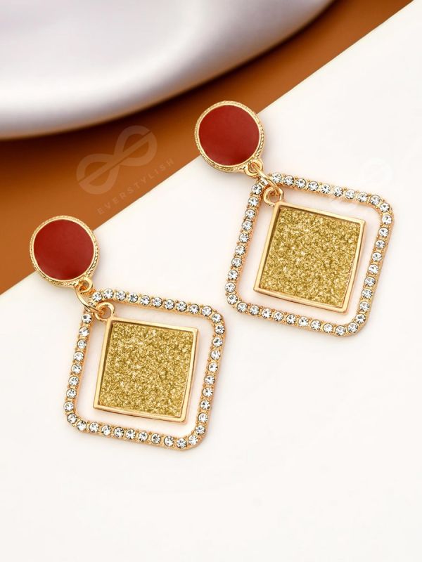 Golden# Glam and Gorgeous - Statement Earrings