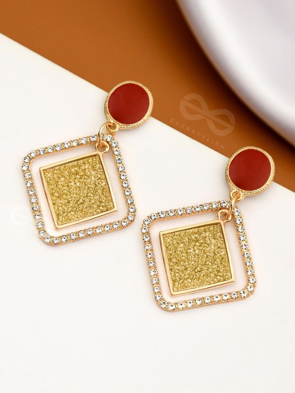 Golden# Glam and Gorgeous - Statement Earrings