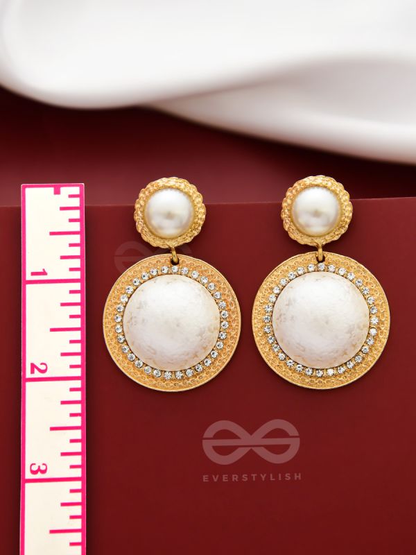Pearls of Poignance - Statement Golden Earrings