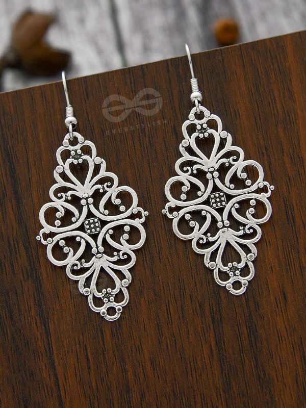 The Ornamental Opulence - Silver Boho Danglers
