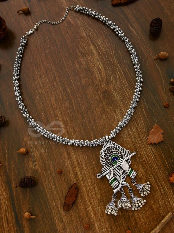 The Charismatic Krishna - Statement Ethnic Enamelled Neckpiece