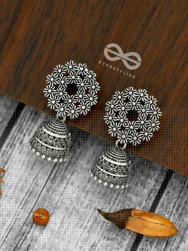 Wreath of Flowers Desi Bell Jhumkas