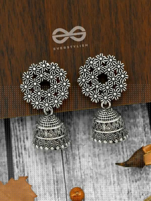 Wreath of Flowers Desi Bell Jhumkas