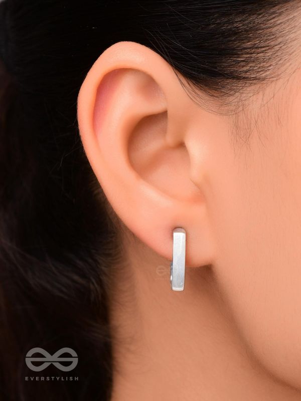 Hooked on Charm- Silver Earrings