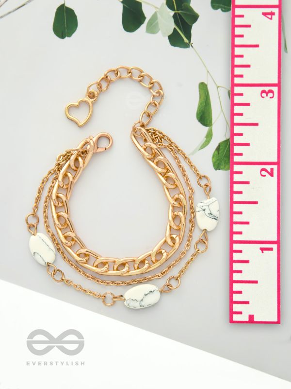 Stoned with Style- Golden Stone Bracelet