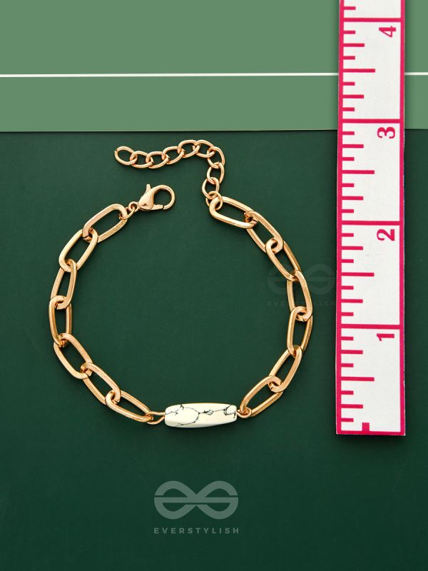 The Chain Reaction- Golden Stone Bracelet