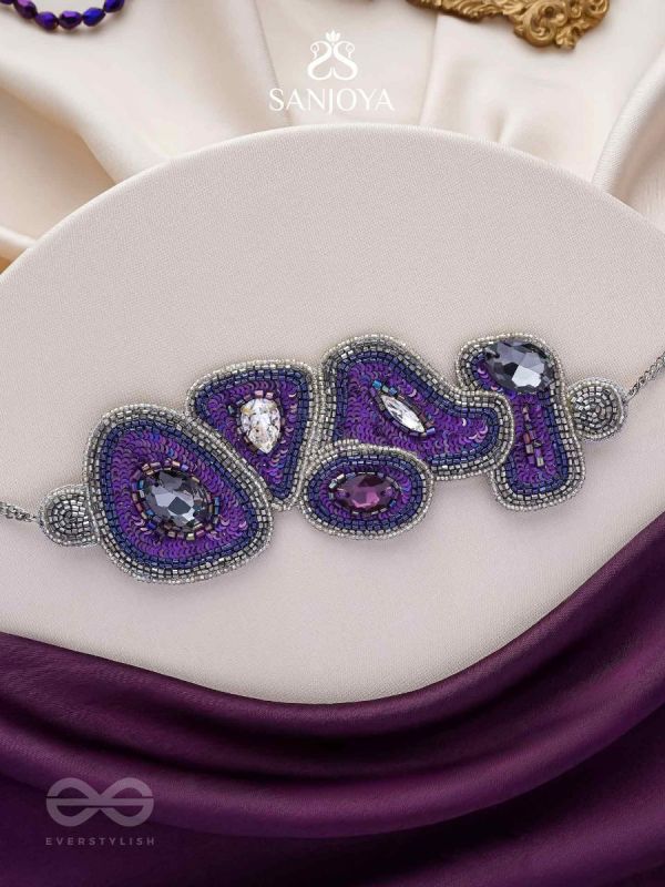 Kimaya - The Divine - Sequins, Cutdana And Stone Hand Embroidered Choker Neckpiece