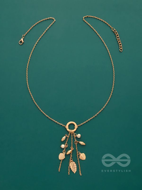 Joys Of Spring- Elegant Golden Necklace With Anti-Tarnish Coating 