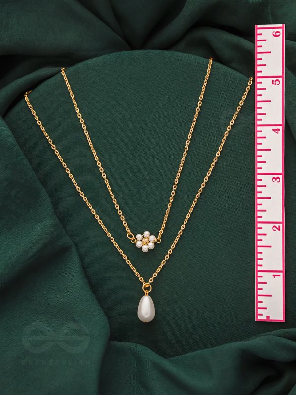 Lily Of The Valley- Golden Pearl Necklace With Anti-Tarnish Coating