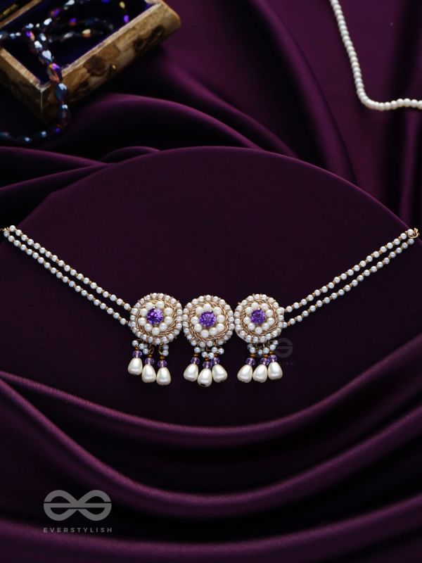 Prasidika- The Beautiful Garden- Stones and Pearls Embroidered Necklace