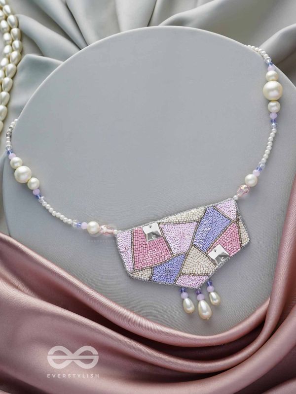 Niryatr- The Beautiful Meadow- Pearls, Sequins and Beads Embroidered Neckpiece