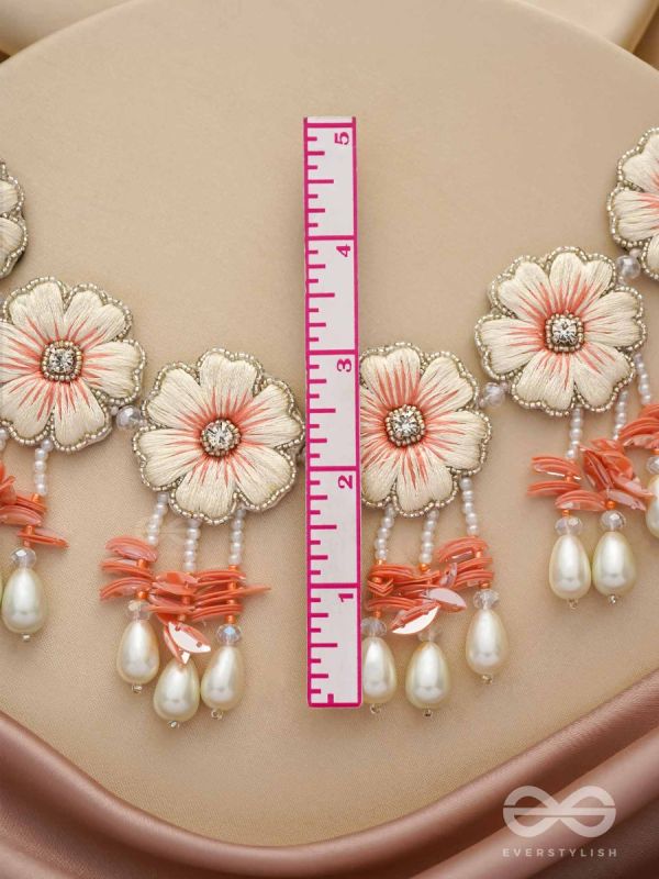 Vinirmita- The Beautiful Garden- Resham, Pearls and Stones Embroidered Choker Necklace