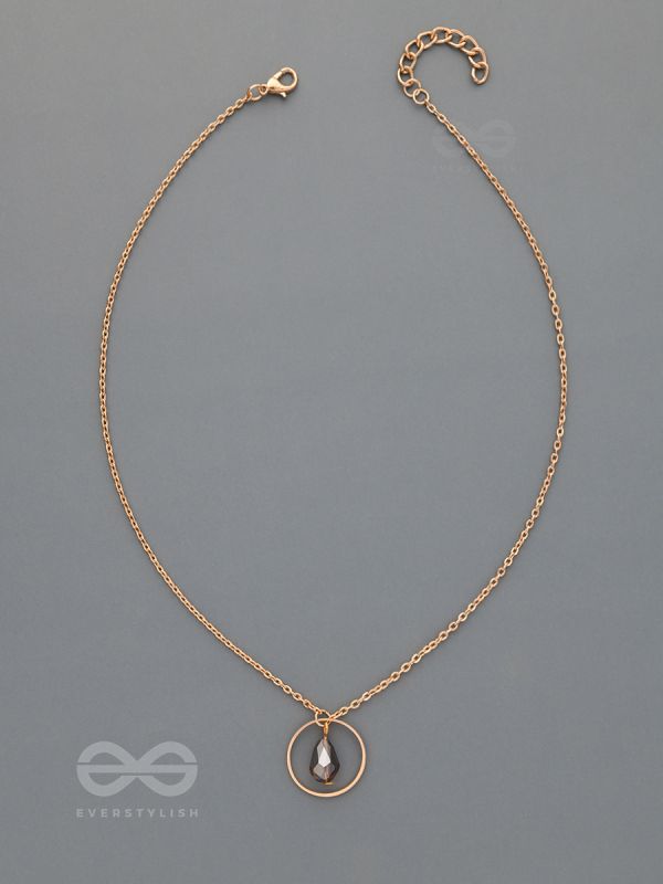 The Third Eye- Golden Bead Necklace With Anti-Tarnish Coating