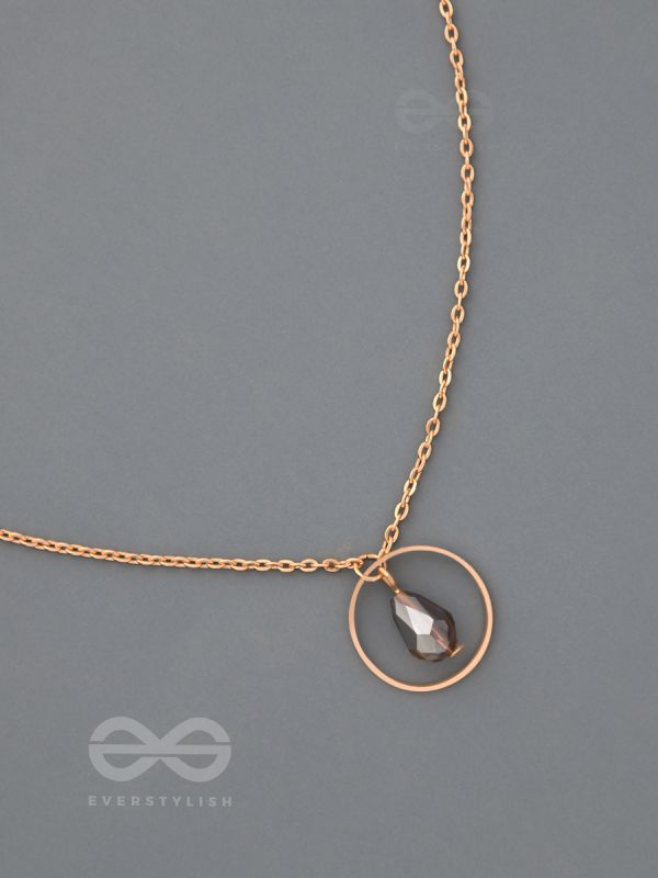 The Third Eye- Golden Bead Necklace With Anti-Tarnish Coating