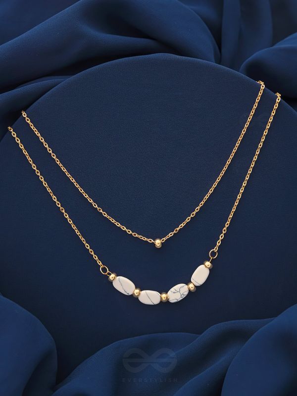 The Stepping Stones- Golden Layered Necklace With Anti-Tarnish Coating 