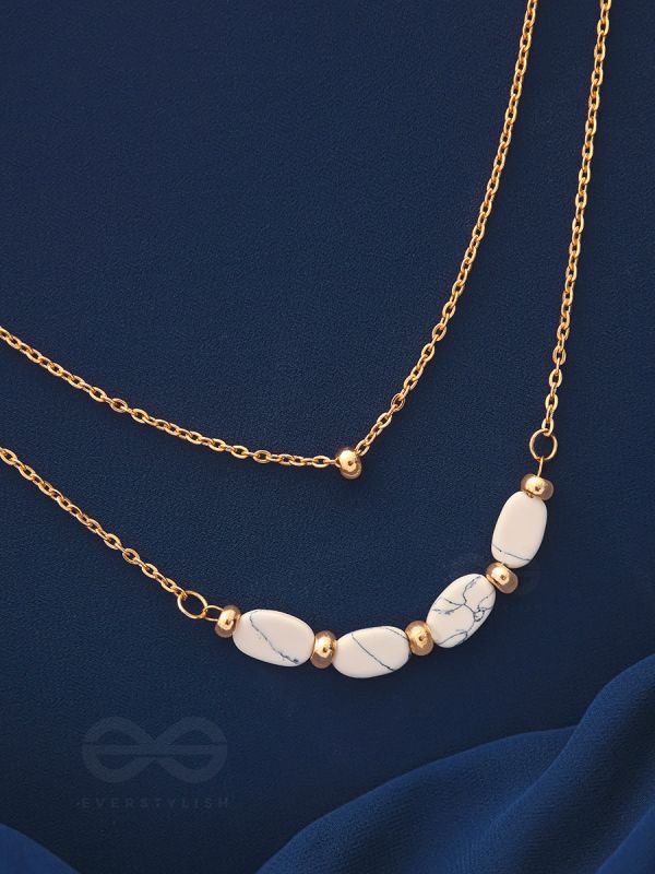 The Stepping Stones- Golden Layered Necklace With Anti-Tarnish Coating 