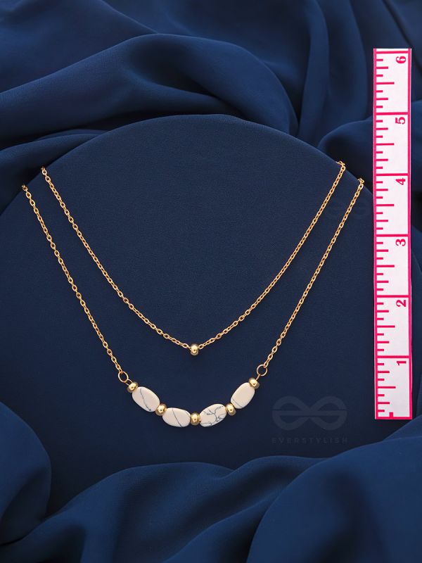 The Stepping Stones- Golden Layered Necklace With Anti-Tarnish Coating 