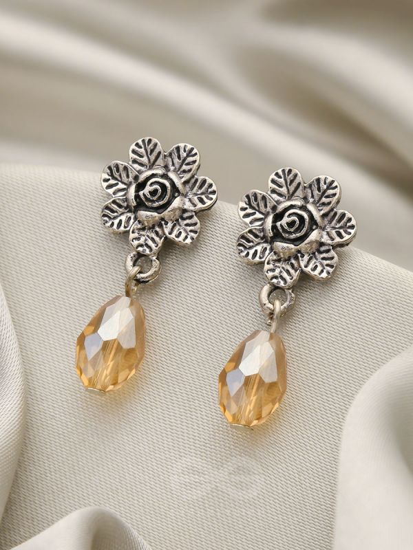 The Frosted Flower- Tiny Trinket Earrings (Marigold) 