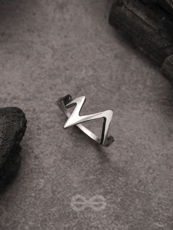 The Crooked Crown- Adjustable Silver Ring