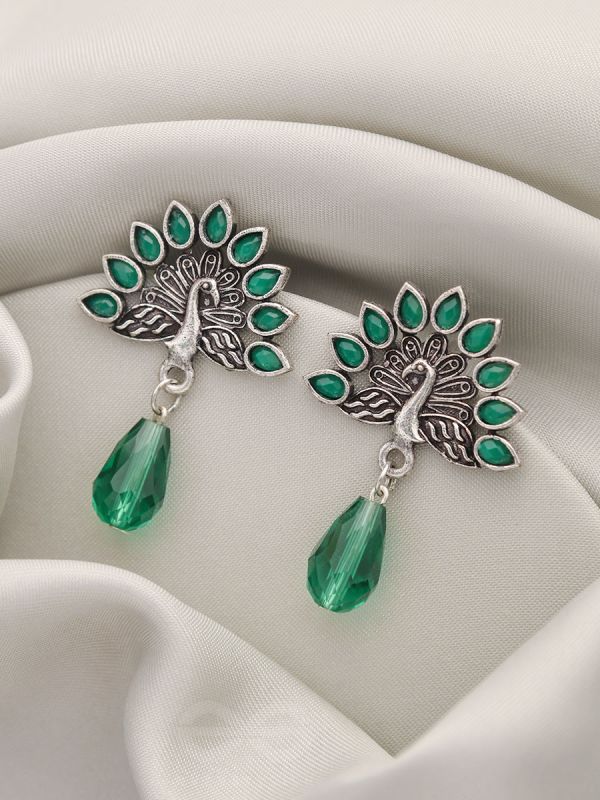 Wings of Fire- Tiny Trinket Earrings (Emerald Green)