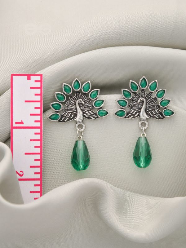 Wings of Fire- Tiny Trinket Earrings (Emerald Green)