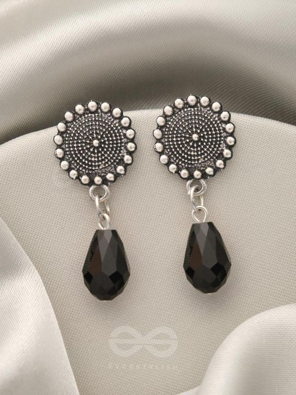 The Moonlit Rain- Tiny Trinket Earrings (Raven Black)