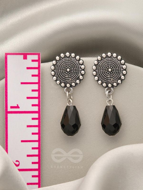 The Moonlit Rain- Tiny Trinket Earrings (Raven Black)