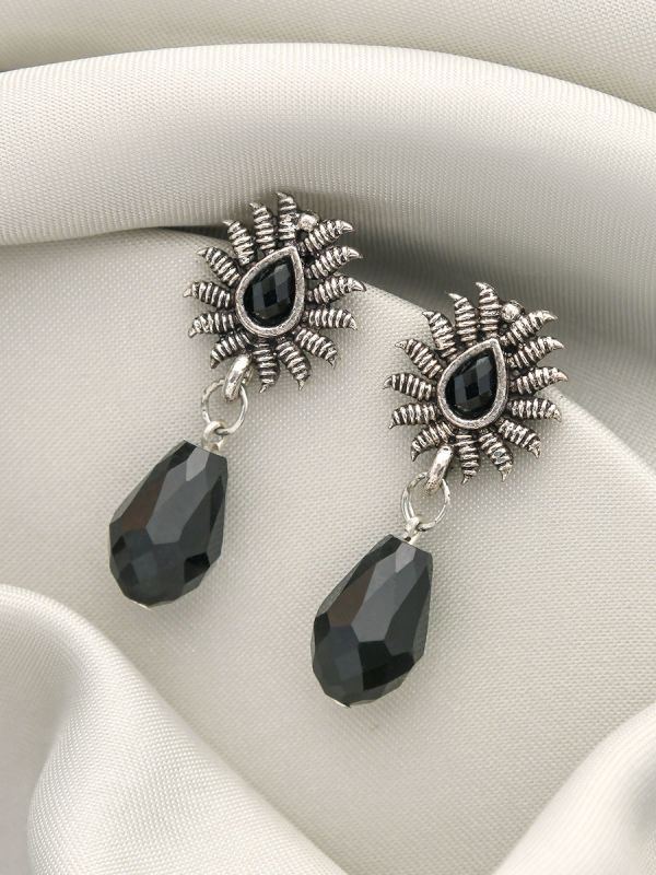 Drops of Light- Tiny Trinket Earrings (Midnight Black)