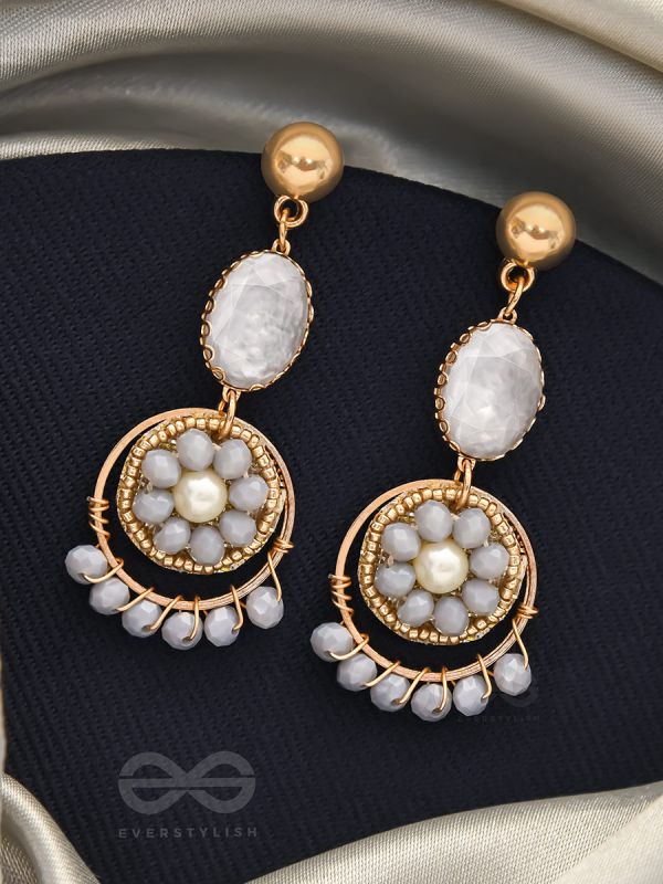 The Ashen Bloom- Golden Bead Earrings