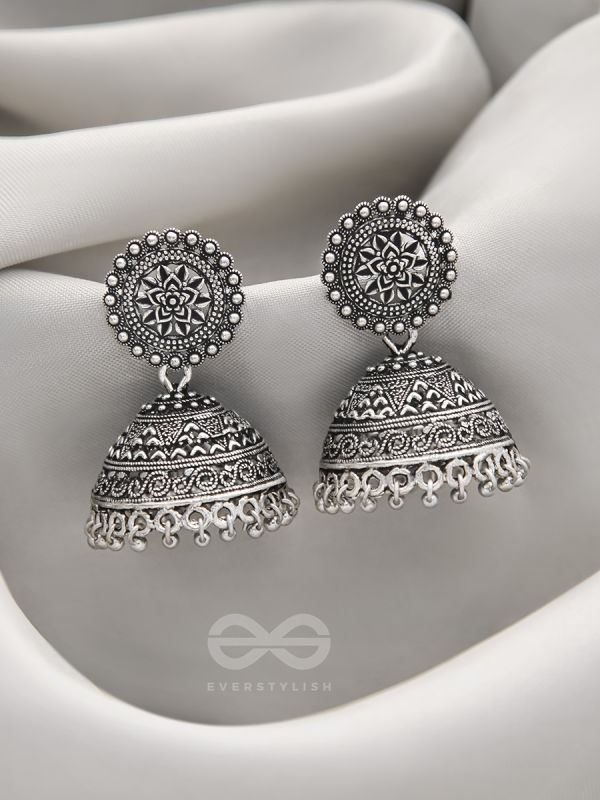 The Sun Flame- Brass Jhumka Earrings