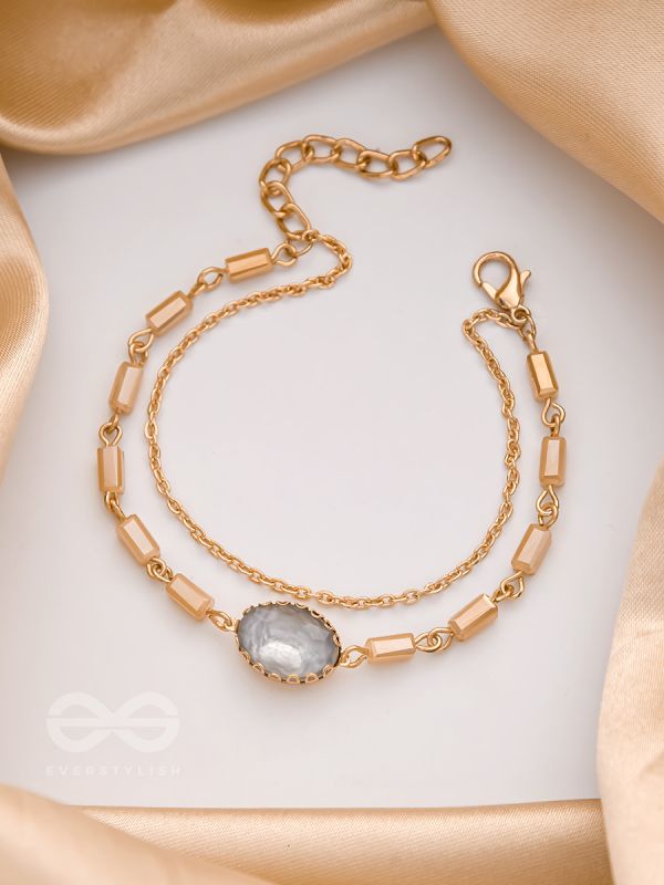 The Grey Sky- Golden Embellished Bracelet