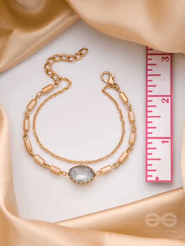 The Grey Sky- Golden Embellished Bracelet