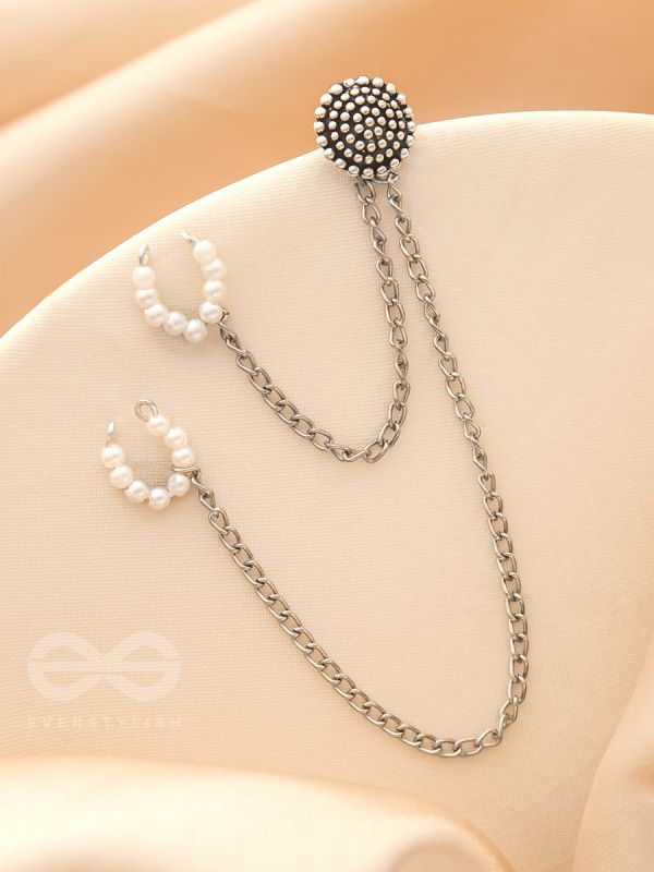 The Falling Stars- Oxidised Beads Earcuff (One Ear)