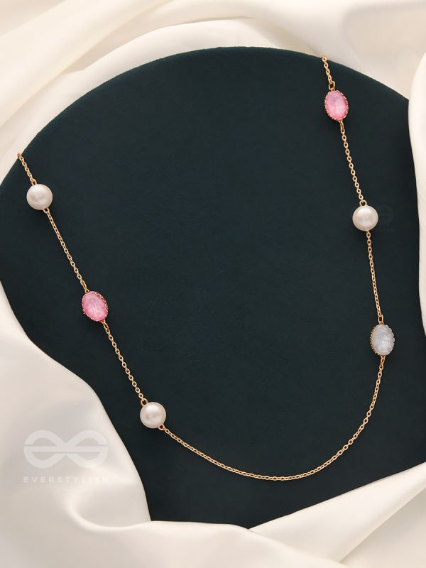 The Cosmic Attraction- Golden Bead Necklace With Anti-Tarnish Coating 