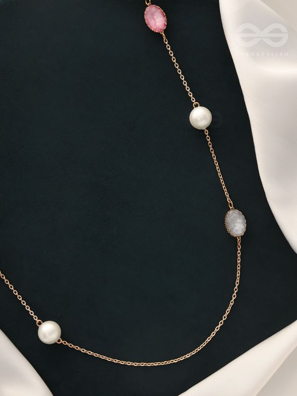 The Cosmic Attraction- Golden Bead Necklace With Anti-Tarnish Coating 
