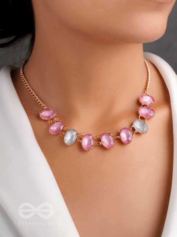 Garland Of Wild Roses- Golden Embellished Necklace With Anti-Tarnish Coating 