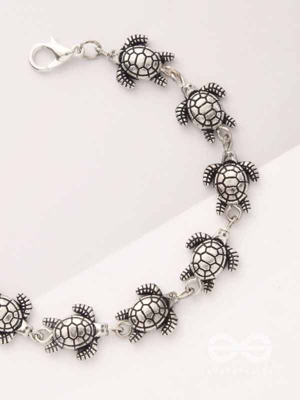 The Turtle Tale- Oxidised Turtle Bracelet