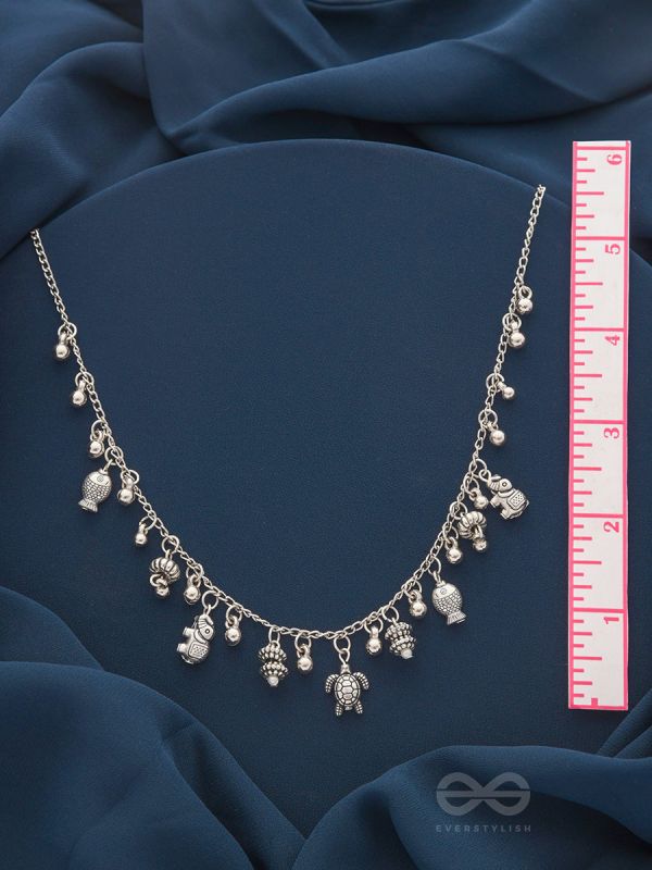 The Bell Spring- Classic  Oxidised Necklace