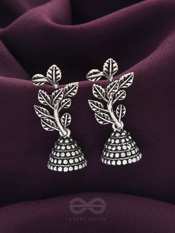Branch Out- Oxidised Jhumka Earrings