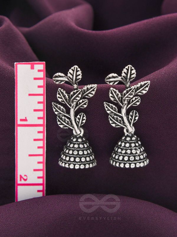Branch Out- Oxidised Jhumka Earrings